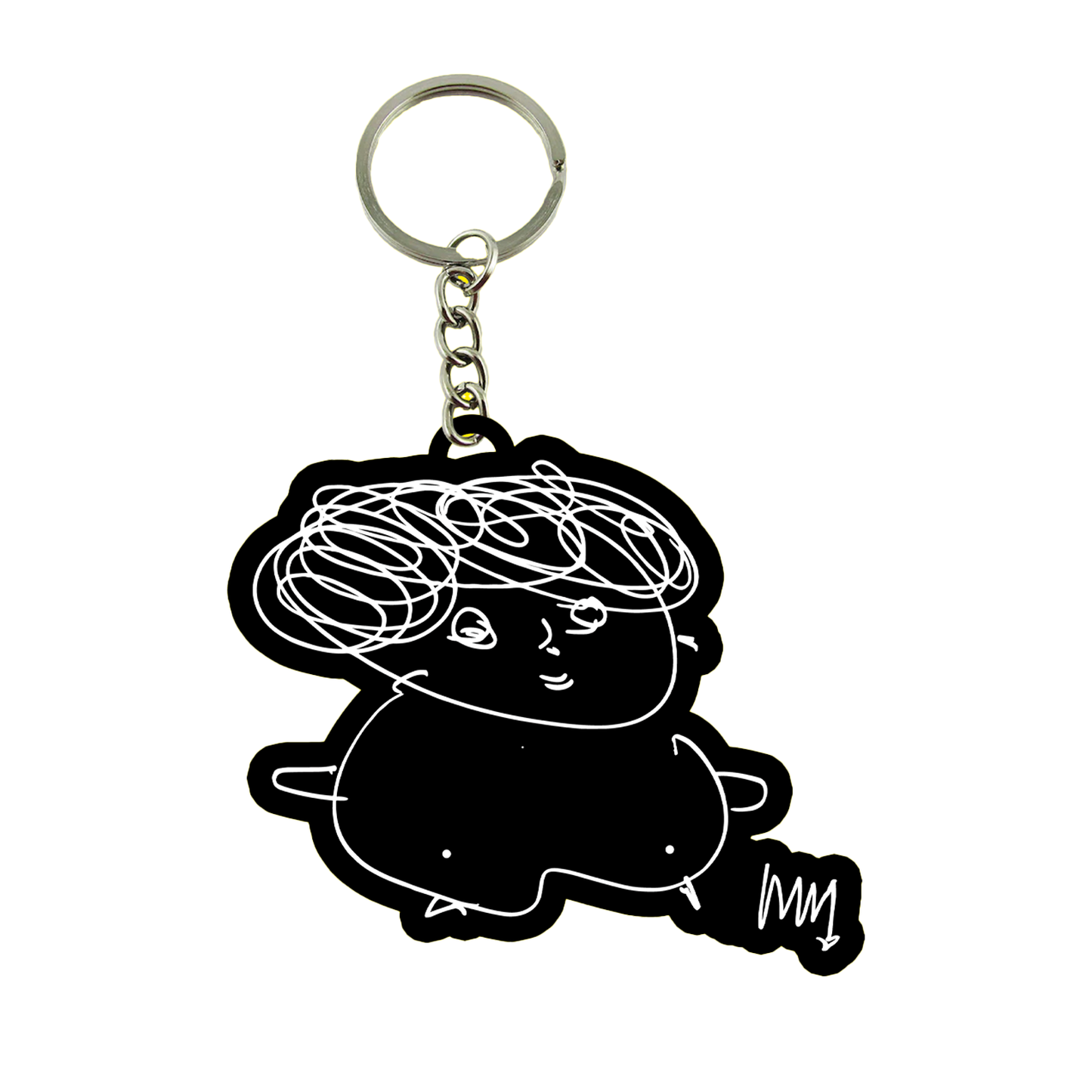 Miriam Self Drawing Keyring (Black)