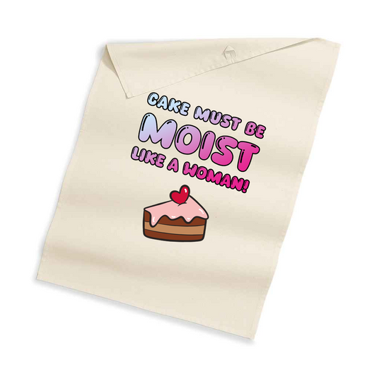 Cake Must Be Moist Tea Towel