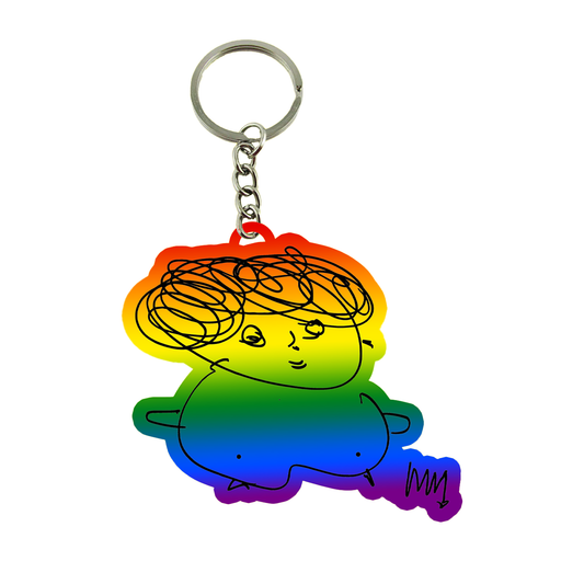 Miriam Self Drawing Keyring (Rainbow)